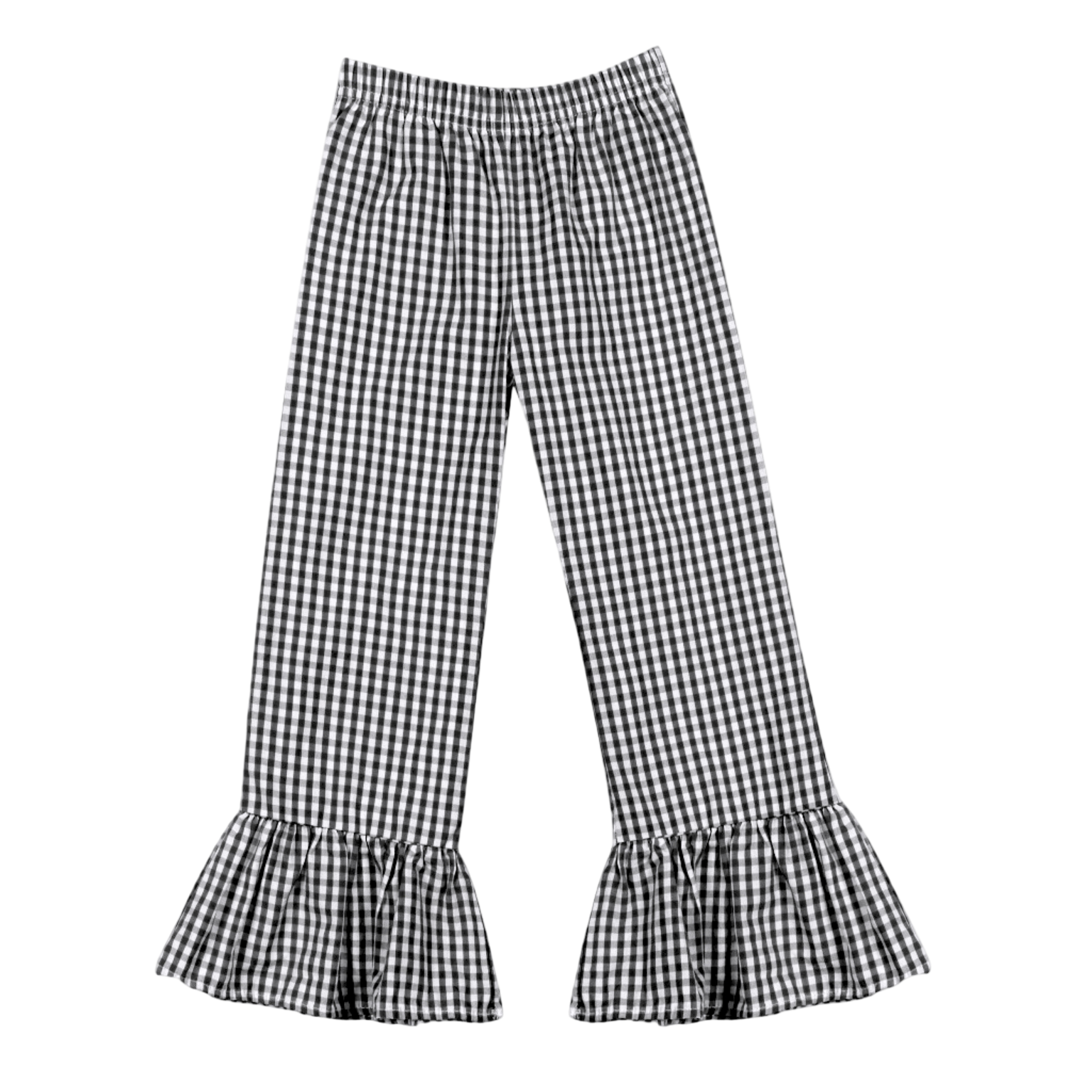 Girls Gingham Ruffle Pants