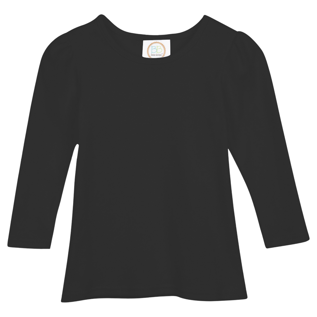 Girls Long Sleeve Plain T-Shirt