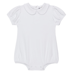 Girls Short Puff Sleeved Peter Pan Bubble