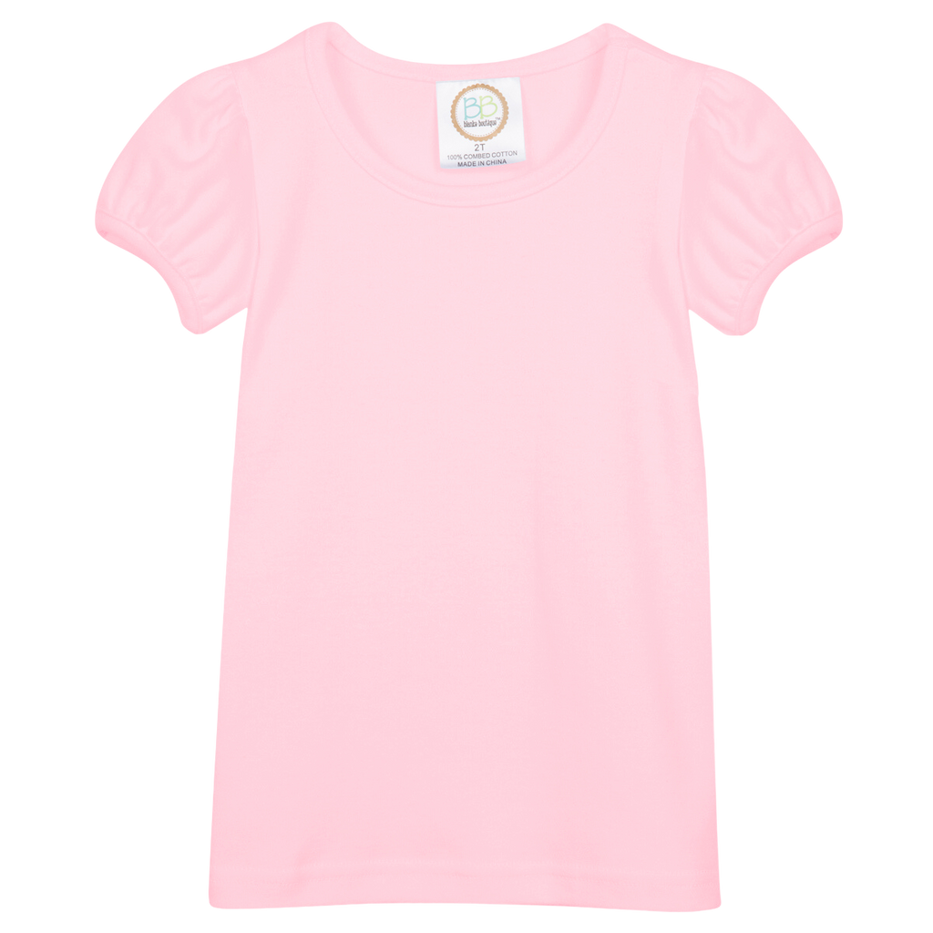 Girls Short Sleeve Plain T-Shirt