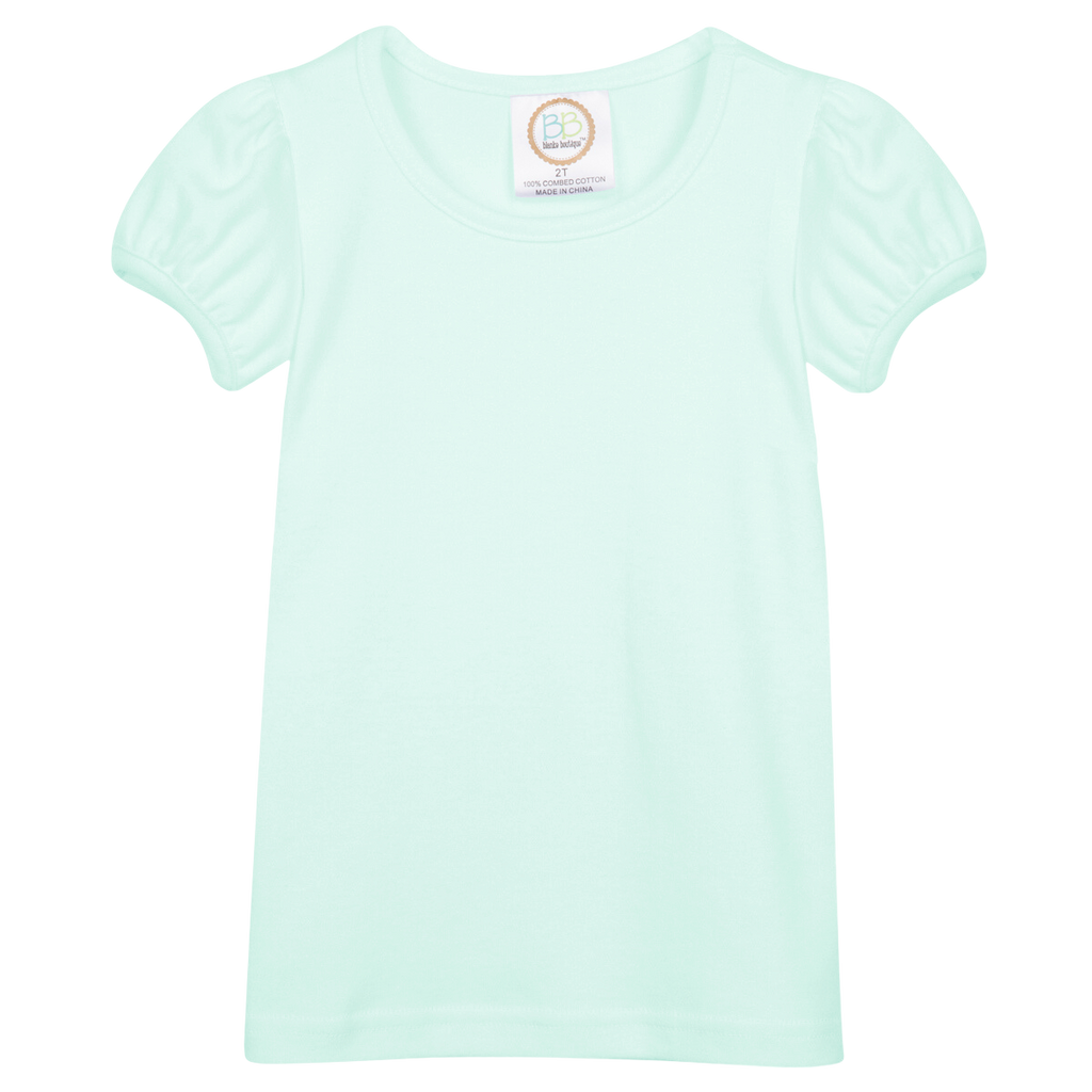 Girls Short Sleeve Plain T-Shirt
