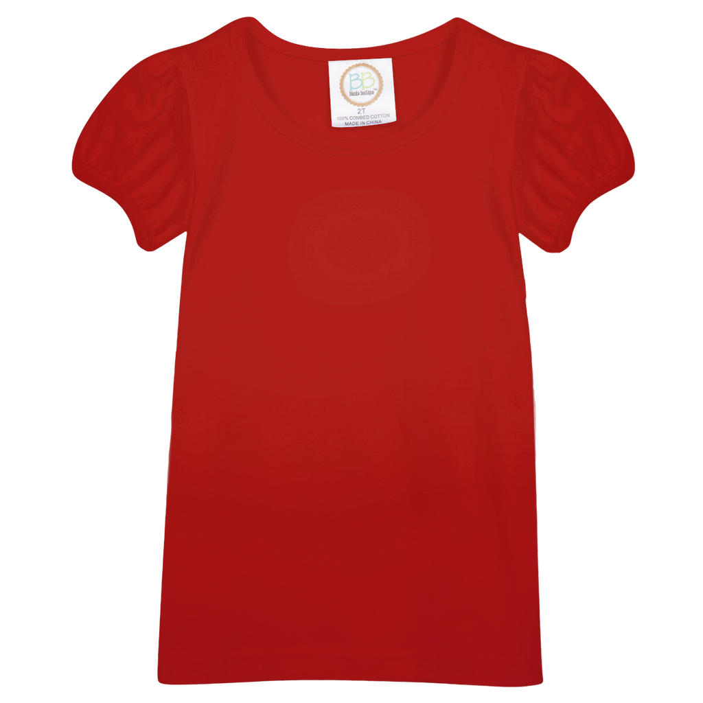 Girls Short Sleeve Plain T-Shirt