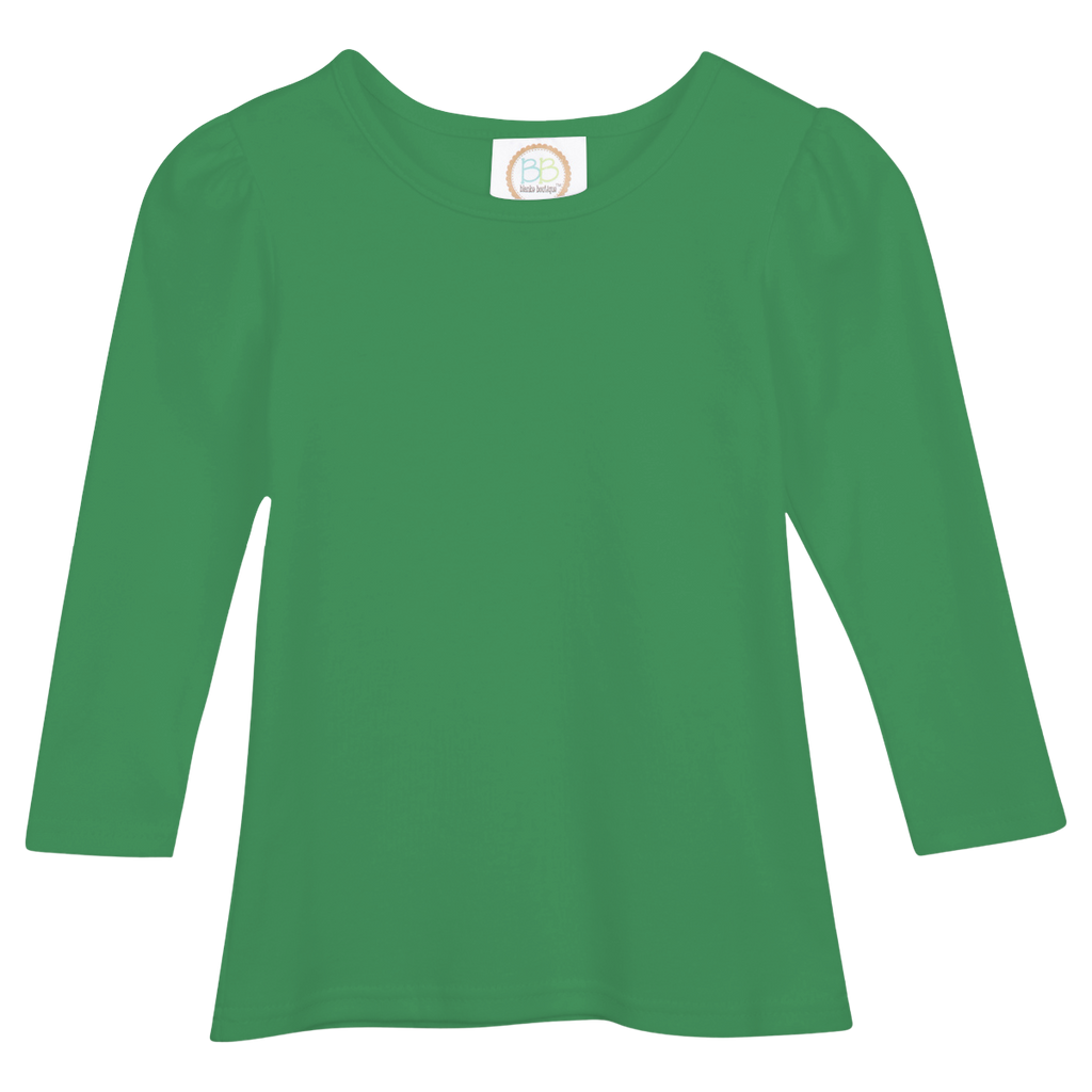 Girls Long Sleeve Plain T-Shirt