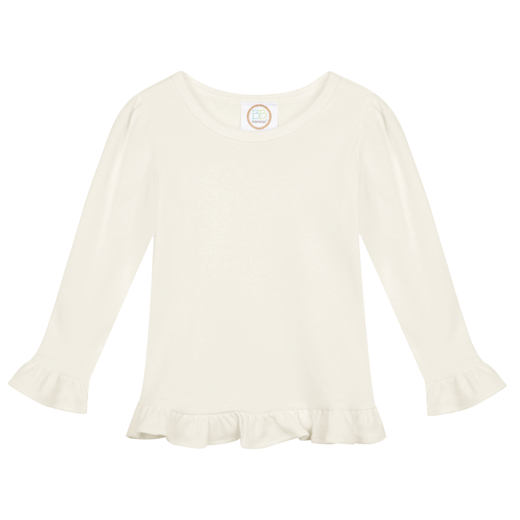 Girls Long Sleeve Ruffle T-Shirt