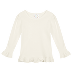 Girls Long Sleeve Ruffle T-Shirt