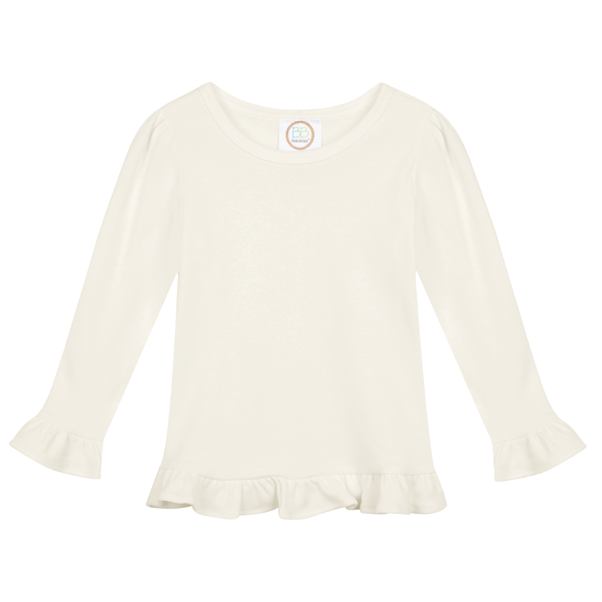 Girls Long Sleeve Ruffle T-Shirt
