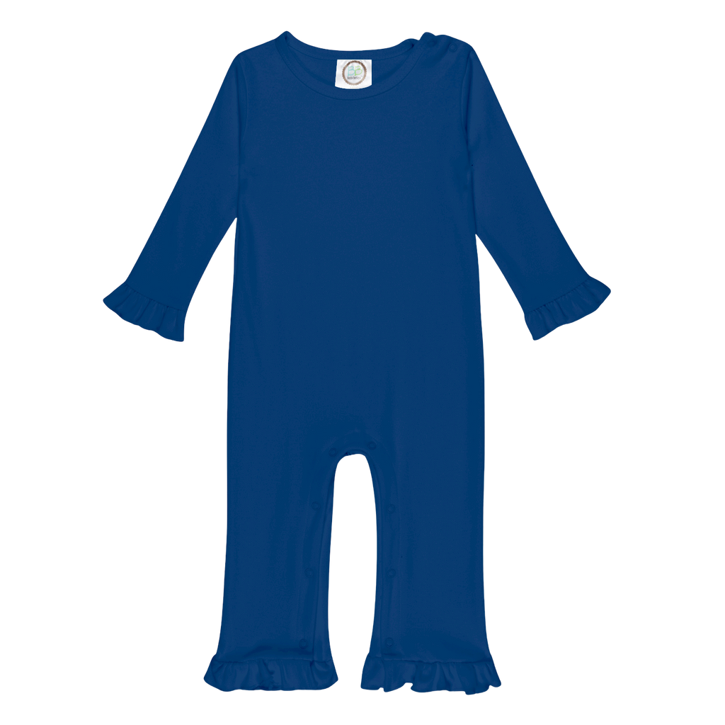 Girls Long Sleeve Ruffle Romper