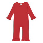 Girls Long Sleeve Ruffle Romper