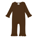 Girls Long Sleeve Ruffle Romper