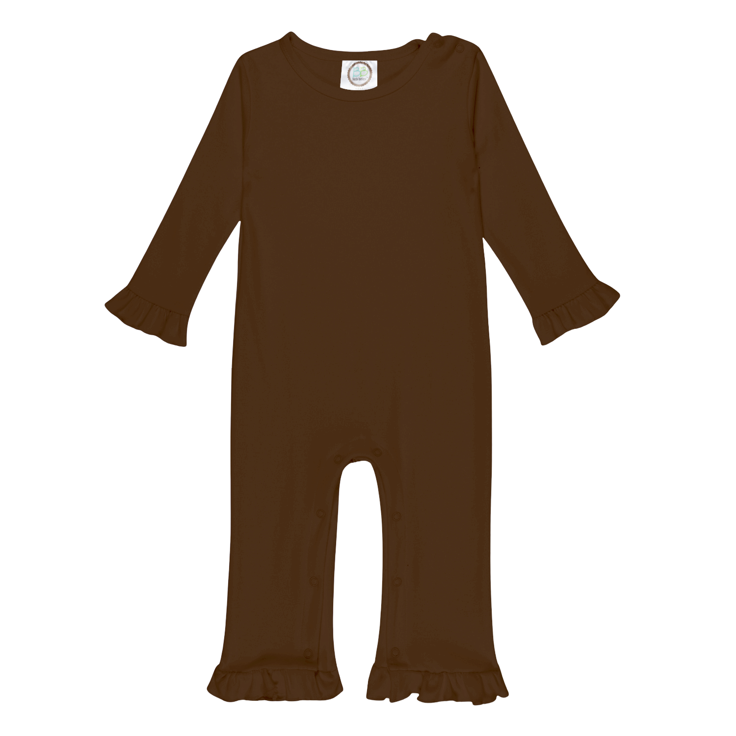 Girls Long Sleeve Ruffle Romper