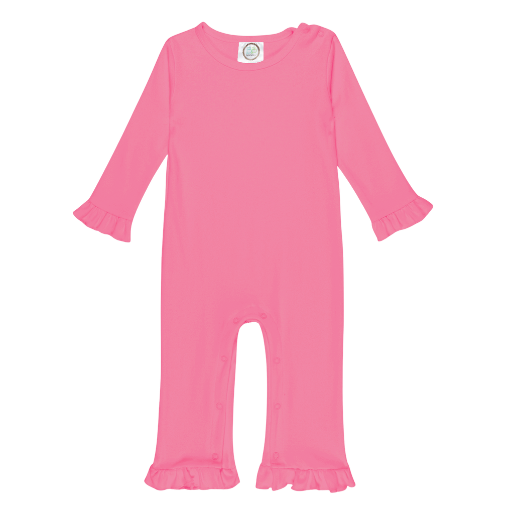 Girls Long Sleeve Ruffle Romper