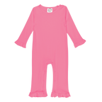 Girls Long Sleeve Ruffle Romper