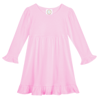 Girls Long Sleeve Empire Waist Ruffle Dress