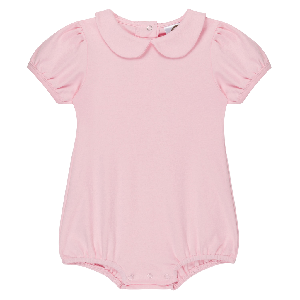 Girls Short Puff Sleeved Peter Pan Bubble