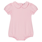 Girls Short Puff Sleeved Peter Pan Bubble