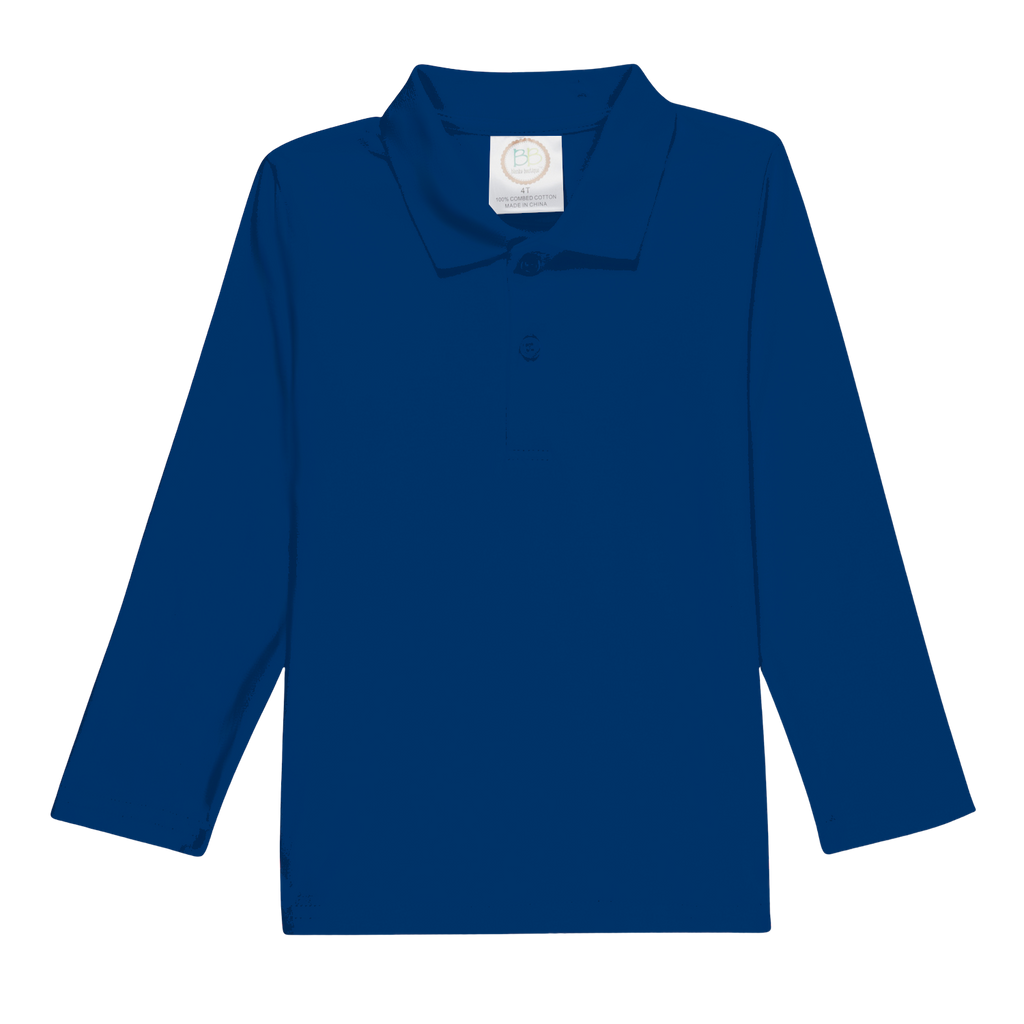 Boys Long Sleeve Polo Style Collared Shirt