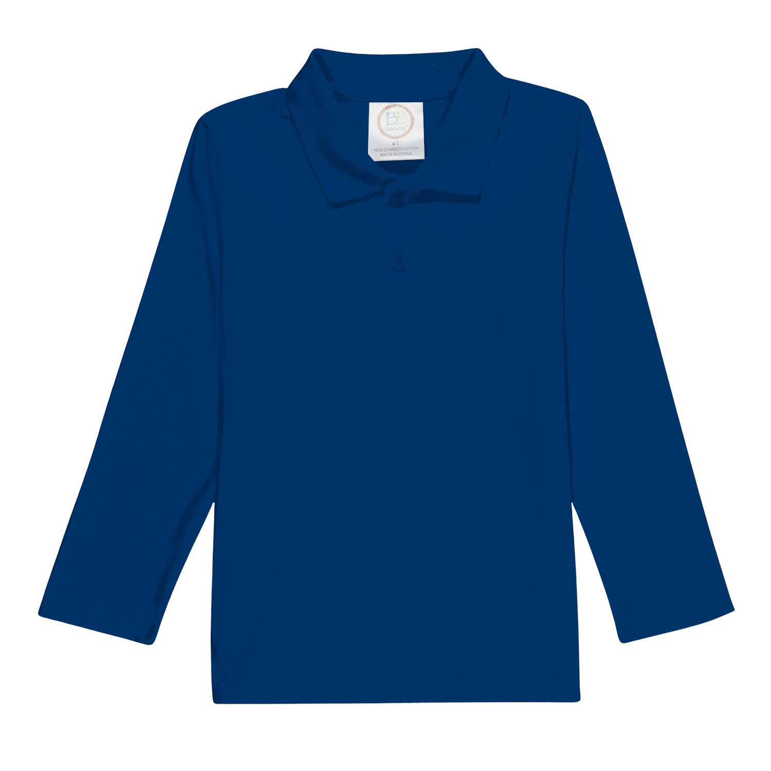 Boys Long Sleeve Polo Style Collared Shirt