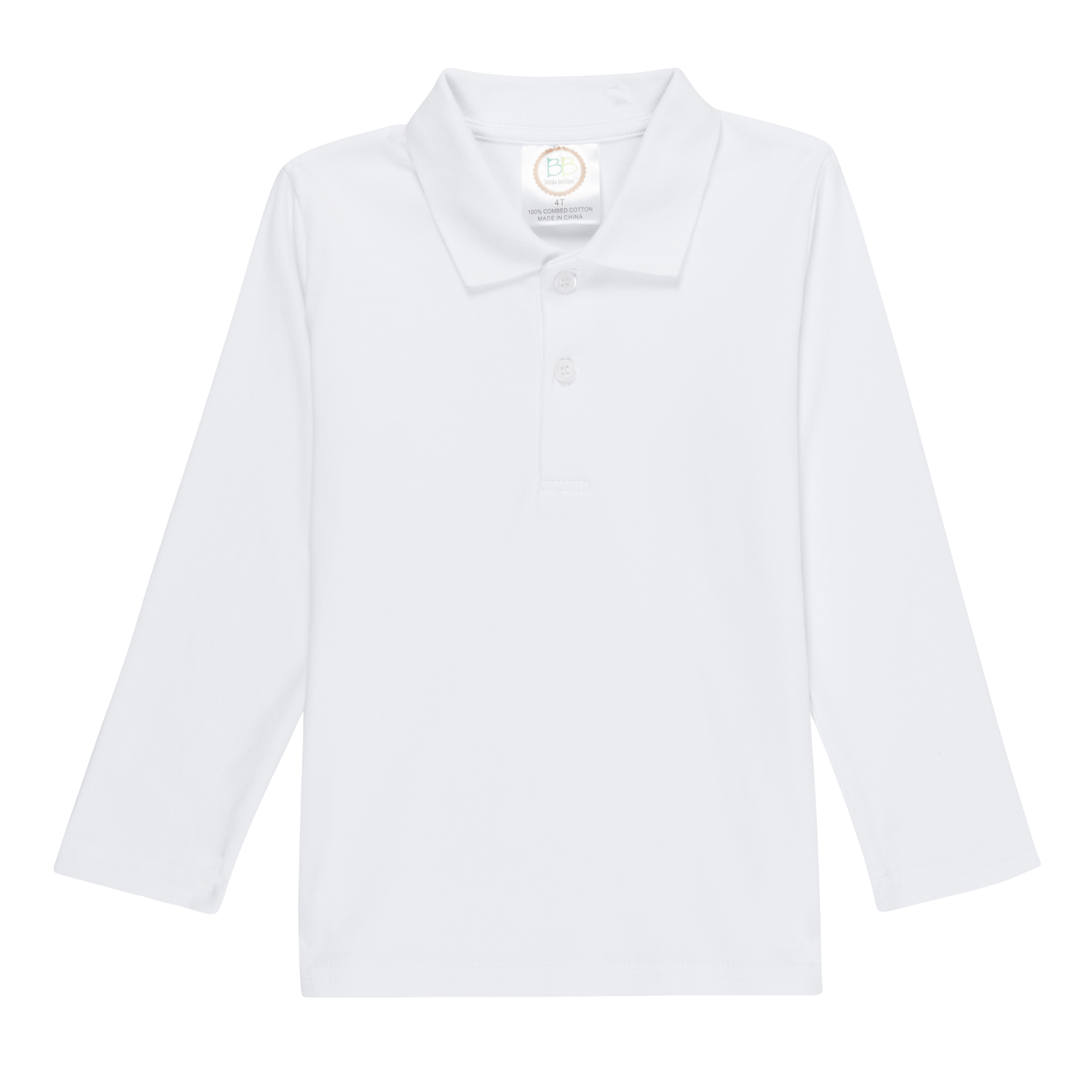 Boys Long Sleeve Polo Style Collared Shirt