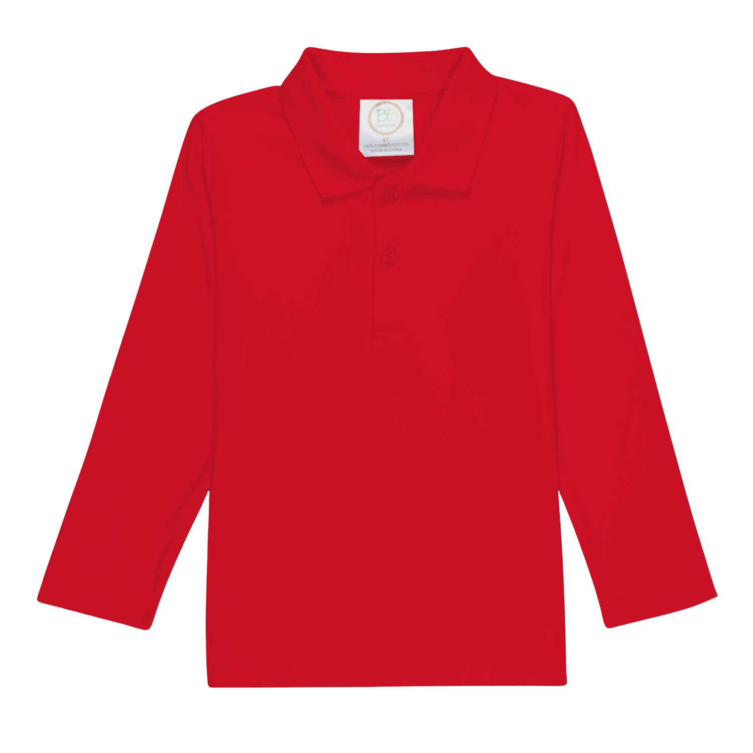 Boys Long Sleeve Polo Style Collared Shirt