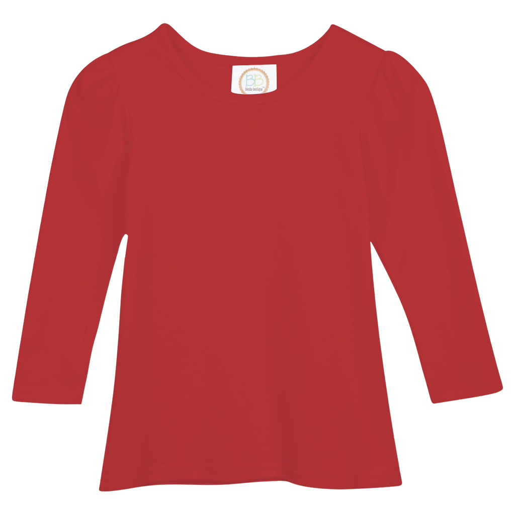 Girls Long Sleeve Plain T-Shirt