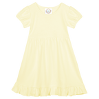 Girls Short Sleeve Empire Waist Ruffle Dress