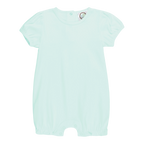 Girls Puff Sleeved Ruffle Leg Romper