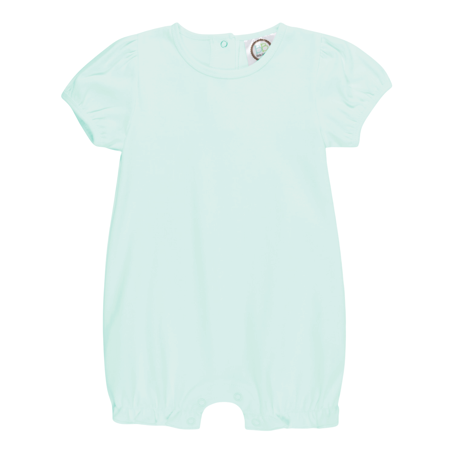 Girls Puff Sleeved Ruffle Leg Romper