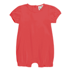 Girls Puff Sleeved Ruffle Leg Romper