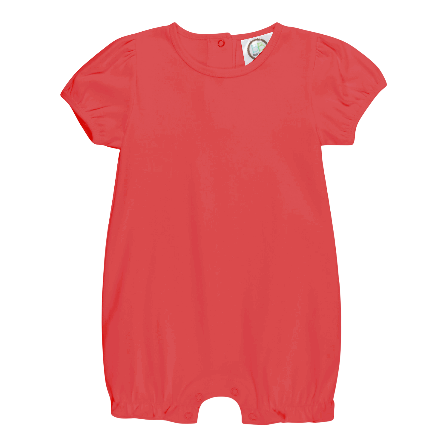 Girls Puff Sleeved Ruffle Leg Romper