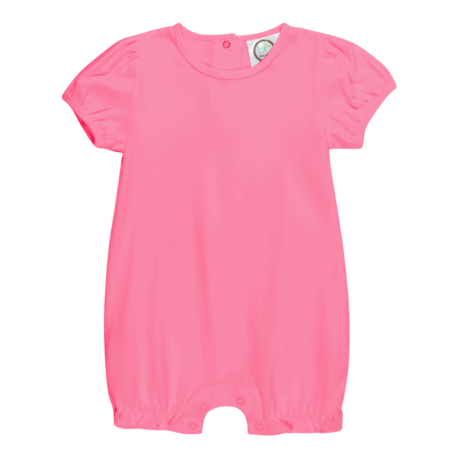 Girls Puff Sleeved Ruffle Leg Romper