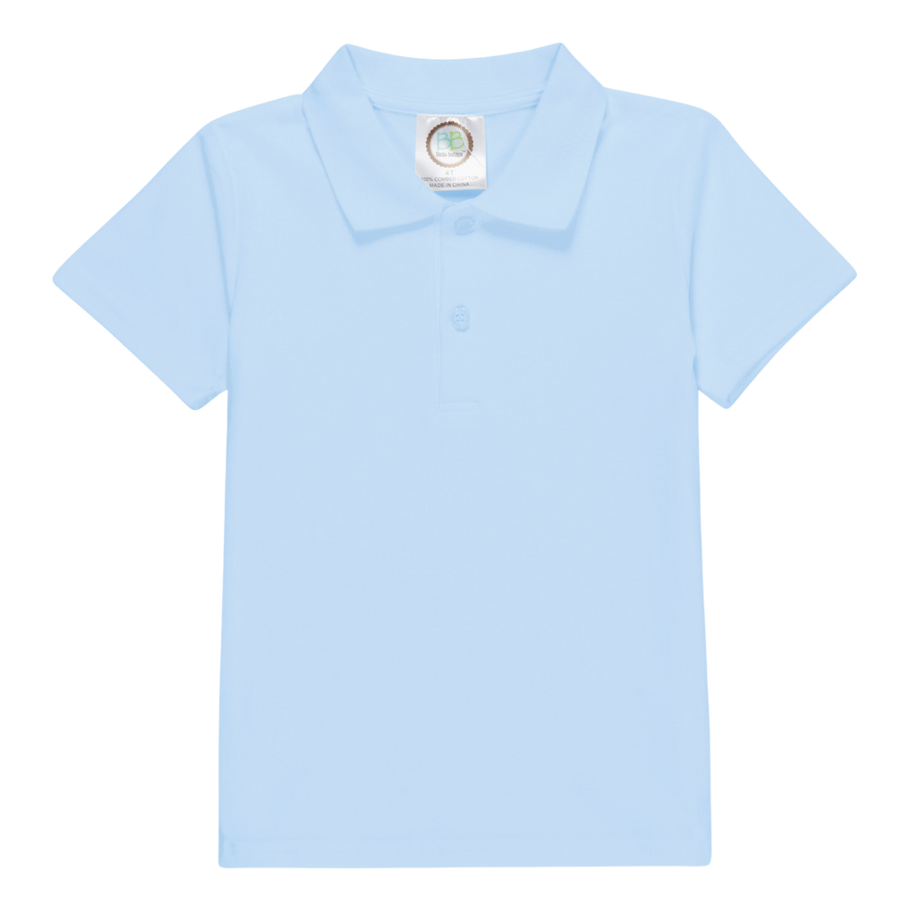 Boys Short Sleeve Polo Style Collared Shirt