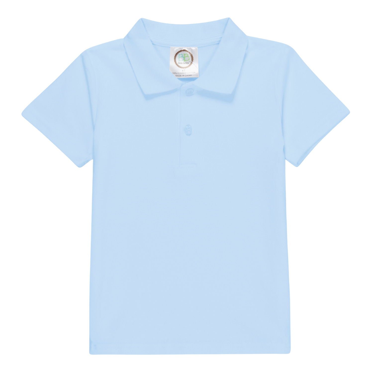 Boys Short Sleeve Polo Style Collared Shirt