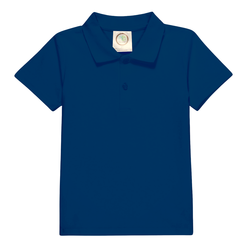 Boys Short Sleeve Polo Style Collared Shirt