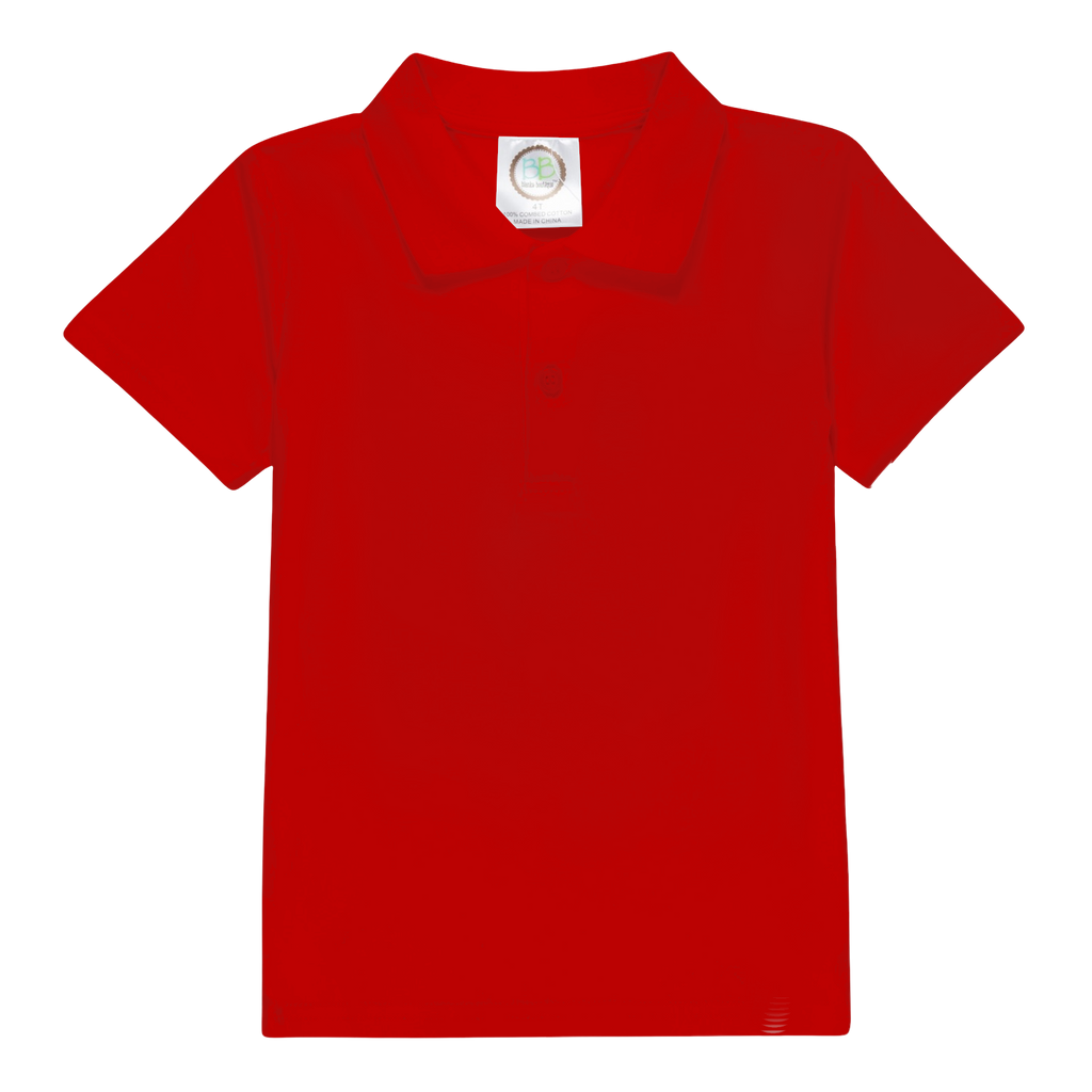 Boys Short Sleeve Polo Style Collared Shirt