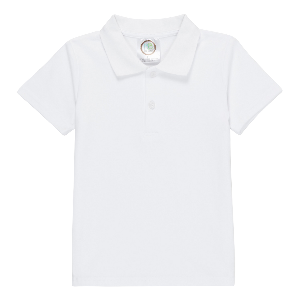 Boys Short Sleeve Polo Style Collared Shirt