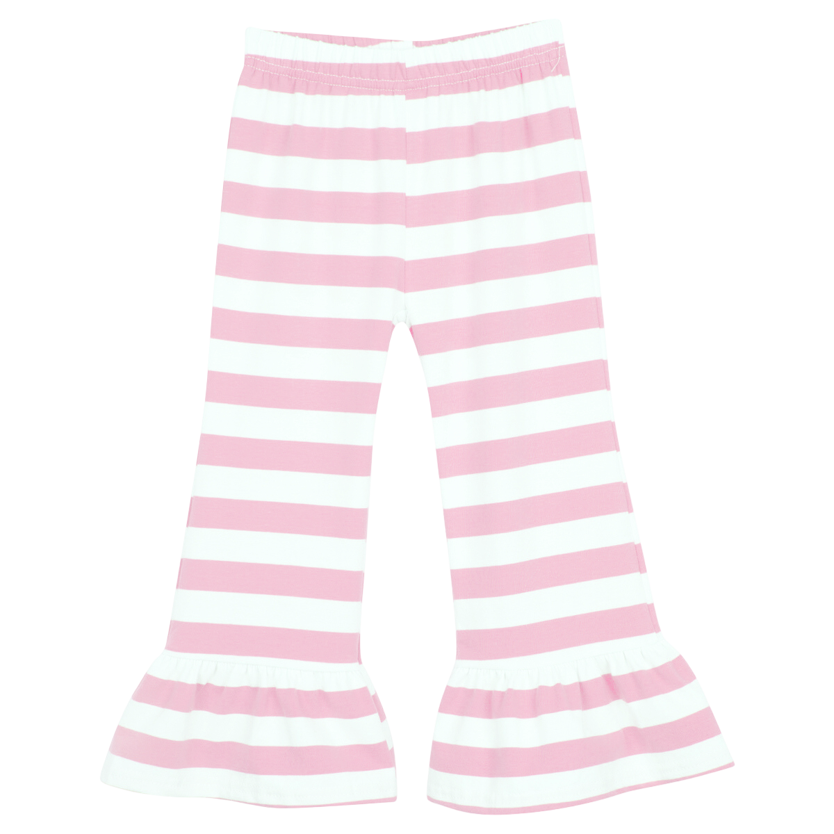 Girls Striped Ruffle Pants