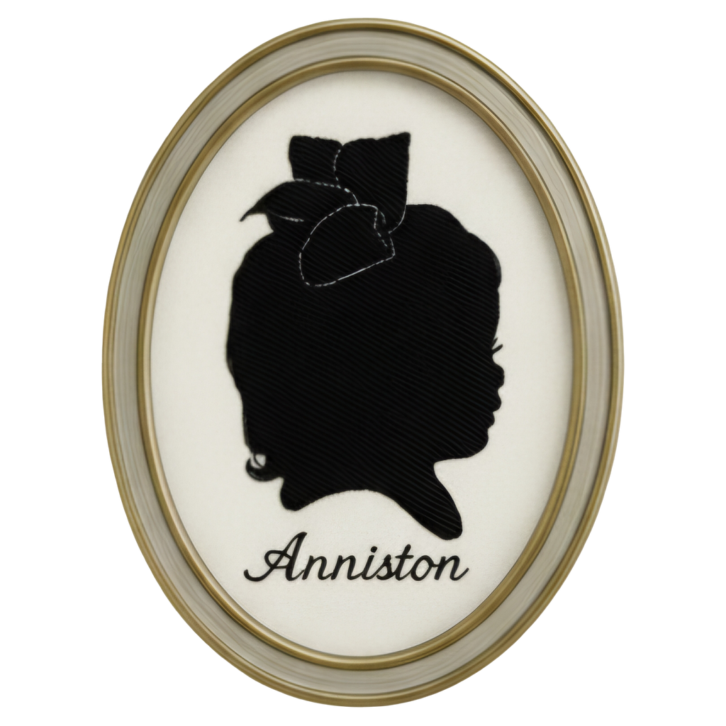 Custom Embroidered Silhouette Portrait (Framed 5x7)