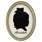 Custom Embroidered Silhouette Portrait (Framed 5x7)