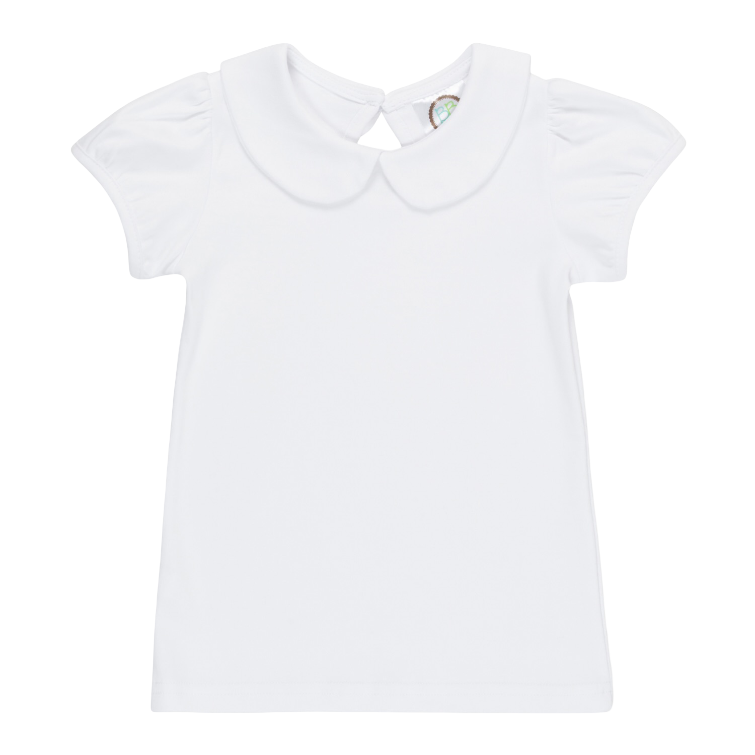 Girls Short Sleeve Peter Pan Collar Shirt