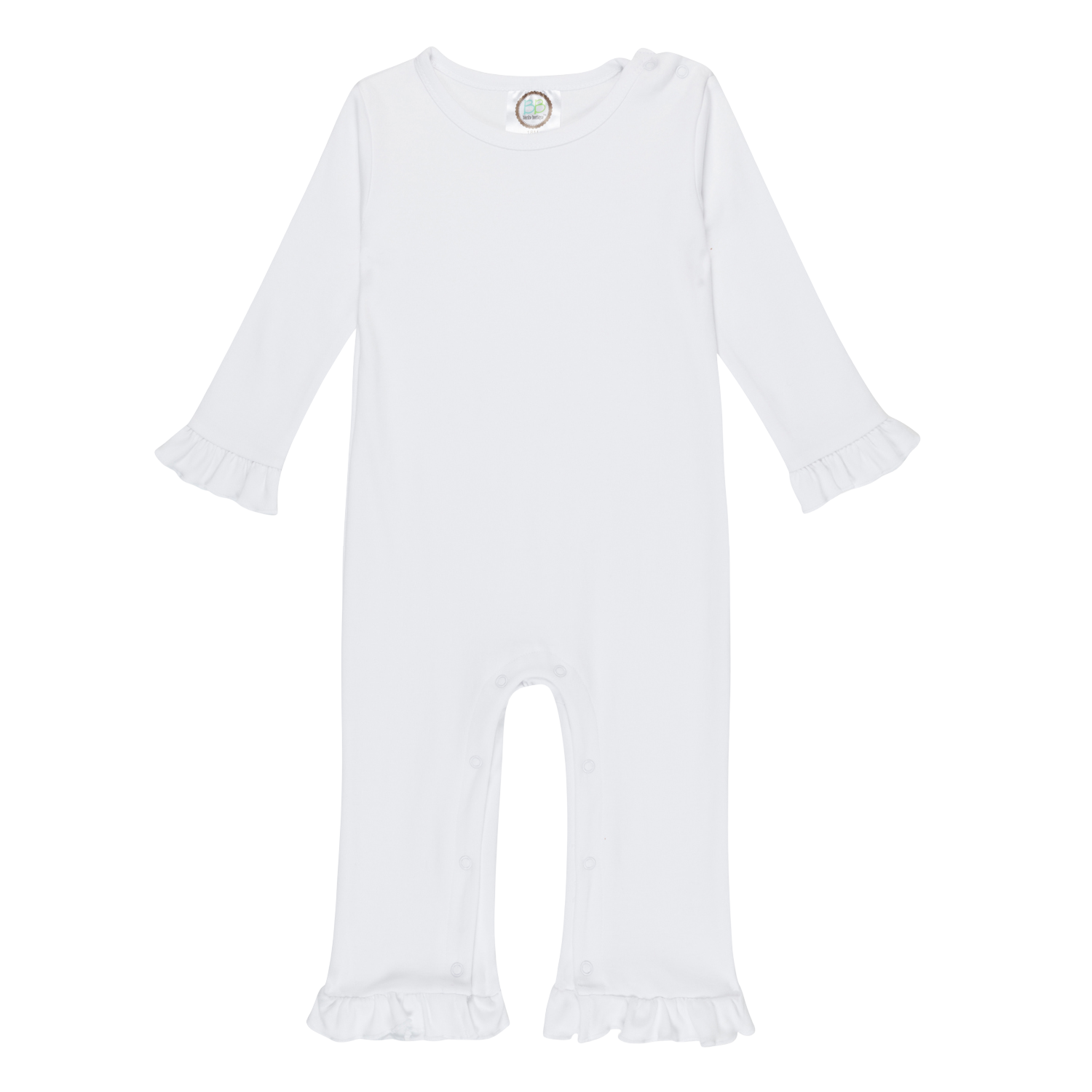 Girls Long Sleeve Ruffle Romper