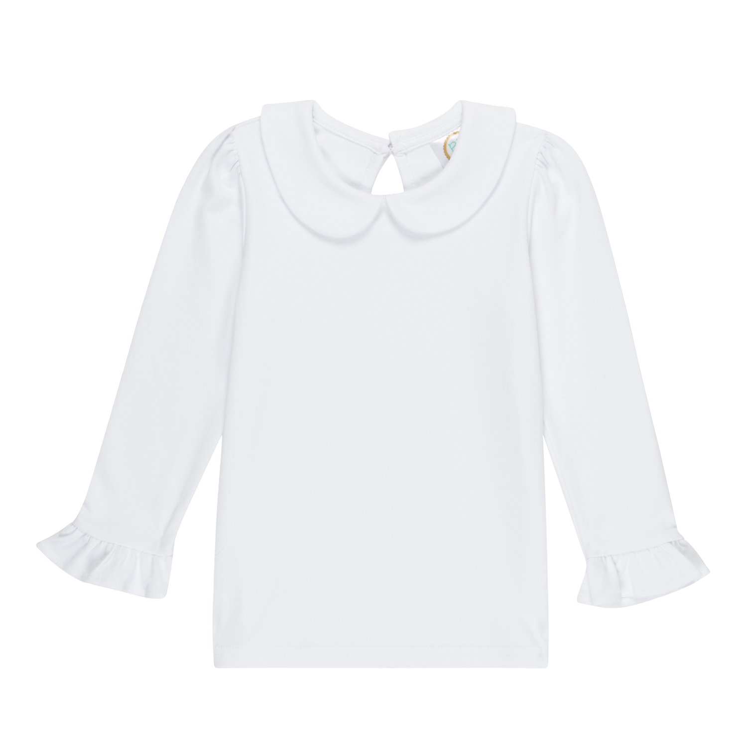 Girls Long Sleeve Peter Pan Collar Shirt