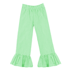 Girls Gingham Ruffle Pants