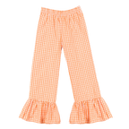 Girls Gingham Ruffle Pants