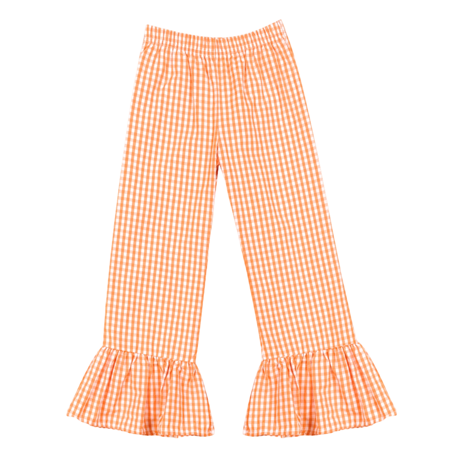 Girls Gingham Ruffle Pants