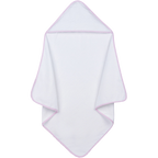 Infant Hooded Towel with Gingham Trim