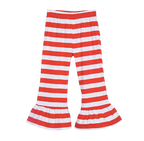 Girls Striped Ruffle Pants