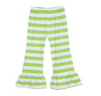 Girls Striped Ruffle Pants
