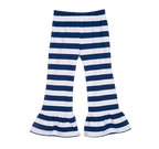Girls Striped Ruffle Pants