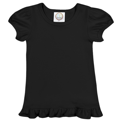 Girls Short Sleeve Ruffle T-Shirt