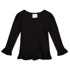 Girls Long Sleeve Ruffle T-Shirt